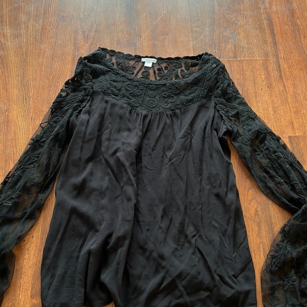 Sheer black top